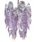Chandelier in Purple and White Murano Glass Drops from Mazzega, 1970s 9