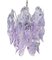 Chandelier in Purple and White Murano Glass Drops from Mazzega, 1970s 11