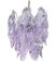 Chandelier in Purple and White Murano Glass Drops from Mazzega, 1970s, Image 11