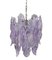 Chandelier in Purple and White Murano Glass Drops from Mazzega, 1970s 6