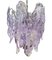 Chandelier in Purple and White Murano Glass Drops from Mazzega, 1970s 5