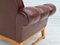 Vintage Danish Leather and Oak Highback Armchair, 1970s, Image 14