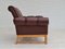 Vintage Danish Leather and Oak Armchair, 1970s, Image 13