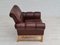 Vintage Danish Leather and Oak Armchair, 1970s, Image 11