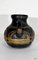 Anthrazitfarbene und goldene Vase aus Terrakotta, 1900er 10