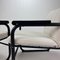 SPostmodern Black and White Armchairs, 1980s, Set of 2 5