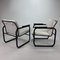 SPostmodern Black and White Armchairs, 1980s, Set of 2 1