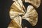 Apliques con hojas de cristal de Murano Gingko dorado al estilo de Tommaso Barbi, años 90. Juego de 2, Imagen 5