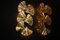 Golden Gingko Murano Glass Leaf Sconces in the style of Tommaso Barbi, 1990s, Set of 2 4
