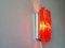Orange Acrylic and Metal Wall Lamp by Claus Bolby for Cebo Industri, Denmark, 1960s, Image 6