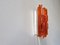 Orange Acrylic and Metal Wall Lamp by Claus Bolby for Cebo Industri, Denmark, 1960s 3