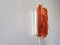 Orange Acrylic and Metal Wall Lamp by Claus Bolby for Cebo Industri, Denmark, 1960s, Image 3