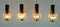 Lámparas colgantes Mid-Century modernas de vidrio y latón, años 60/70. Juego de 4, Imagen 6