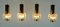 Mid-Century Modern Glass and Brass Pendant Lights, 1960s / 70s, Set of 4, Image 6