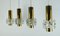 Lámparas colgantes Mid-Century modernas de vidrio y latón, años 60/70. Juego de 4, Imagen 4