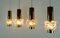 Mid-Century Modern Glass and Brass Pendant Lights, 1960s / 70s, Set of 4 3