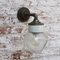 Vintage Frosted Glass, Brass and Cast Iron Wall Light 8