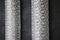 Große zylinderförmige Wandleuchten aus klarem & weißem strukturiertem Muranoglas, 2000, 2er Set 6
