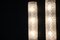 Large Clear and White Textured Murano Glass Cylinder Wall Sconces, 2000, Set of 2 4