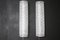 Große zylinderförmige Wandleuchten aus klarem & weißem strukturiertem Muranoglas, 2000, 2er Set 8