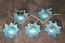 Large Iridescent Blue Murano Glass Flower Sconces, 2000s, Set of 2, Image 18