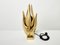 Gilt Bronze Modernist Flame Sculpture Table Lamp from Michel Armand, 1970s, Image 7