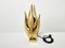 Lampe de Bureau Sculpture Flame Moderniste en Bronze Doré de Michel Armand, 1970s 7