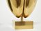 Lampada da tavolo scultorea modernista in bronzo dorato di Michel Armand, anni '70, Immagine 9