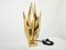 Gilt Bronze Modernist Flame Sculpture Table Lamp from Michel Armand, 1970s 11