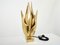 Lampe de Bureau Sculpture Flame Moderniste en Bronze Doré de Michel Armand, 1970s 11