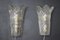 Molded Clear Frosted Murano Glass Wall Lights, 2000s, Set of 2 2