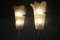 Molded Clear Frosted Murano Glass Wall Lights, 2000s, Set of 2 13