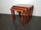 Tavolini ad incastro di Furniture Factories, Danimarca, anni '60, set di 3, Immagine 2