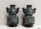 Spätes 19. Jh. Cloisonne Emaille Vasen, Japan, 2er Set 9