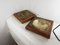Brass and Wood Tidy Trays or Vide-Poches, 1950s, Set of 2 3