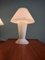 Lámparas Mushroom de vidrio opalino de Peill & Putzler. Juego de 2, Imagen 10