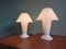 Lámparas Mushroom de vidrio opalino de Peill & Putzler. Juego de 2, Imagen 3