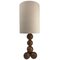 Dutch Handcrafted Wooden Sphere Ball Table Lamp, 1972 1