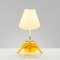 Vintage Yellow Acrylic Table Lamp attributed to Apolinary Galecki, 1960s 4