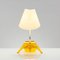 Vintage Yellow Acrylic Table Lamp attributed to Apolinary Galecki, 1960s, Image 4