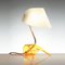 Vintage Yellow Acrylic Table Lamp attributed to Apolinary Galecki, 1960s, Image 5