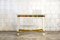 Console Table in Lacquered Wood, Brass & Glass, Italy, 1970s 1