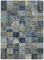 Vintage Anatolian Grey & Blue Rug 1