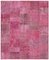 Rosa anatolischer Teppich aus Baumwolle 1