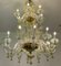 Green and Gold Murano Glass Chandelier, 1990s 8