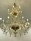Green and Gold Murano Glass Chandelier, 1990s 6
