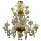 Green and Gold Murano Glass Chandelier, 1990s 1