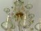 Green and Gold Murano Glass Chandelier, 1990s 7