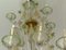 Green and Gold Murano Glass Chandelier, 1990s, Image 7