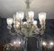 Lámpara de araña estilo Art Déco de cristal de Murano, años 90, Imagen 3